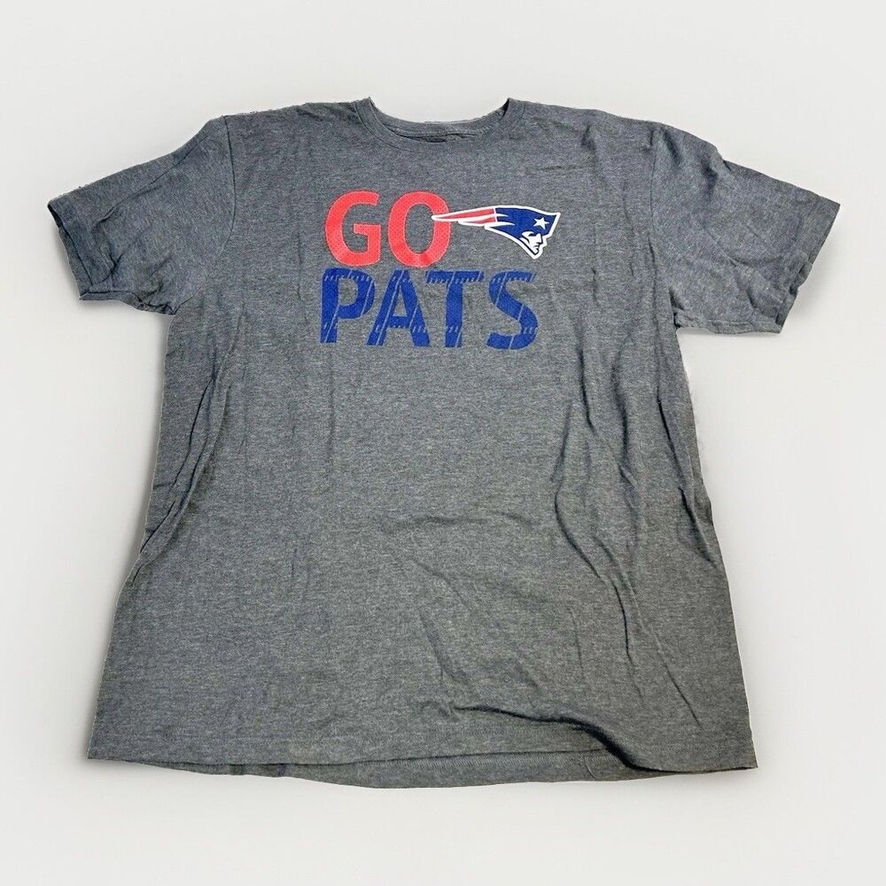 Mens Majestic Triple Peak Go Pats New England Patriots T Shirt Size XL